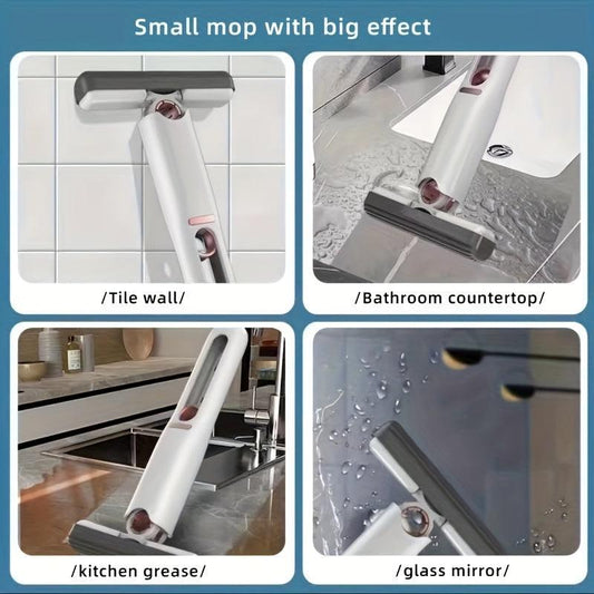 New Portable Self-NSqueeze Mini Mop, Lazy Hand Wash-Free Strong Absorbent Mop Multifunction Portable Squeeze Cleaning Mop Desk Window Glass Cleaner Kitchen Car Sponge Cleaning Mop Home Cleaning Tools myetyn