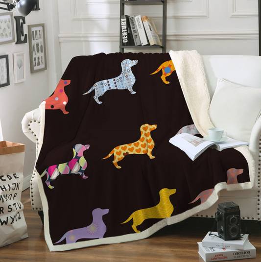 Bedding Fleece Blanket Cartoon Colorful Plush Throw Blanket