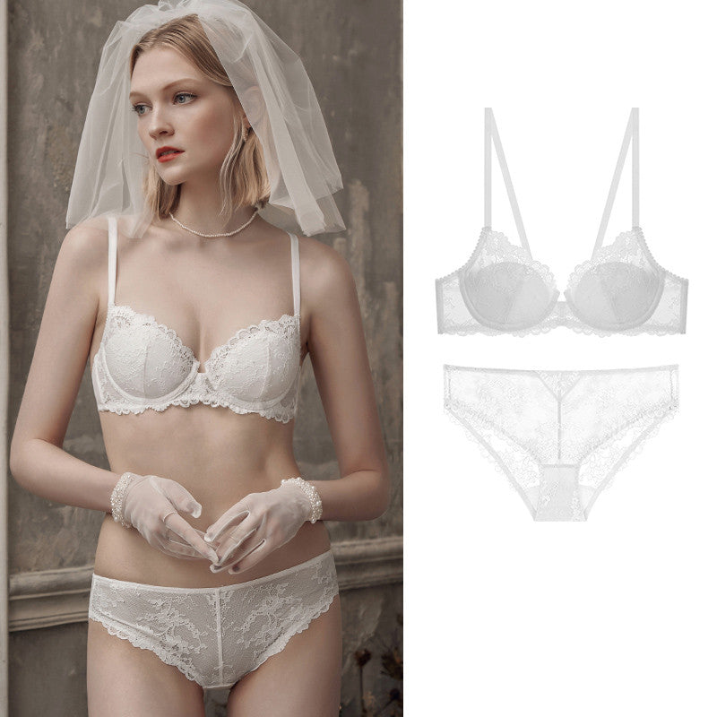 Bra Set – Small Chest Gathering, Anti-Sagging, Sexy Lace Design