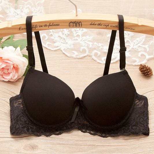 Bra Small Chest Gathered Bra With Underwire ETYN