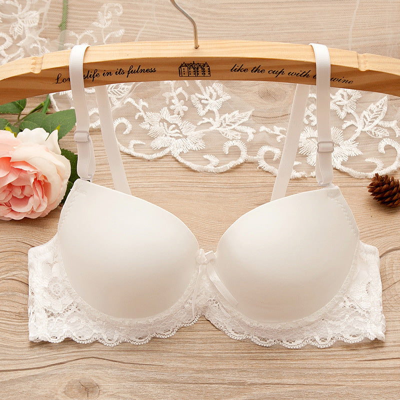 Bra Small Chest Gathered Bra With Underwire ETYN