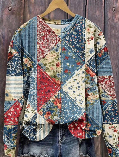 Trendy Blue Long Sleeve Top ETYN