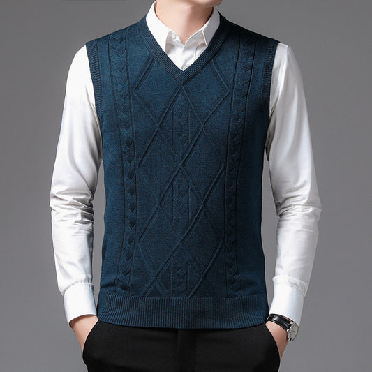 Warm Cashmere Waistcoat For Middle-aged And Elderly Dad - myETYN