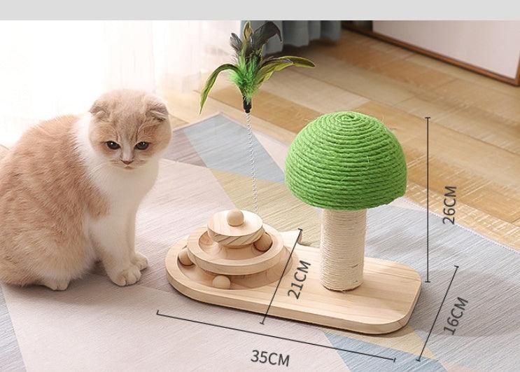 Multifunctional Cat Tree with Sisal Scratching Posts, Balls & Toys - Indoor Pet Play Station