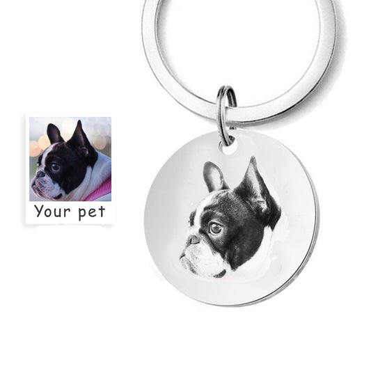 Custom Engrave Pet Name Photo Keychain - myETYN