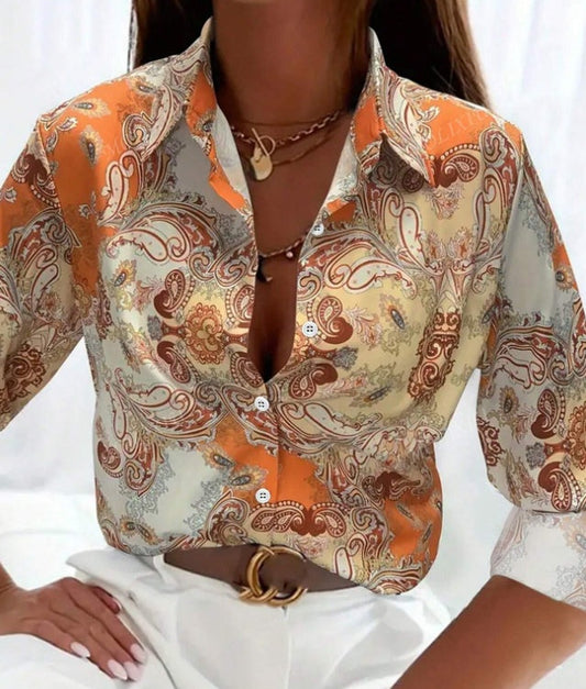 Women's Spring Summer Long Sleeve Casual Shirt ETYN
