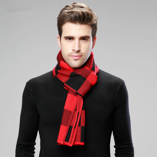 Classic And Fashionable British Checked Cashmere Scarf For Men's Warmth - myETYN