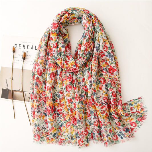 Women's Long Cotton And Linen Scarf - myETYN