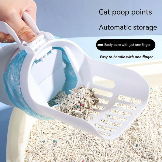 Upgrade Widen Cat Litter Shovel Scoop With Refill Bags Large Cat Litter Box Self Cleaning Cat Waste Bin System Pet Supplies Pet Products - myETYN