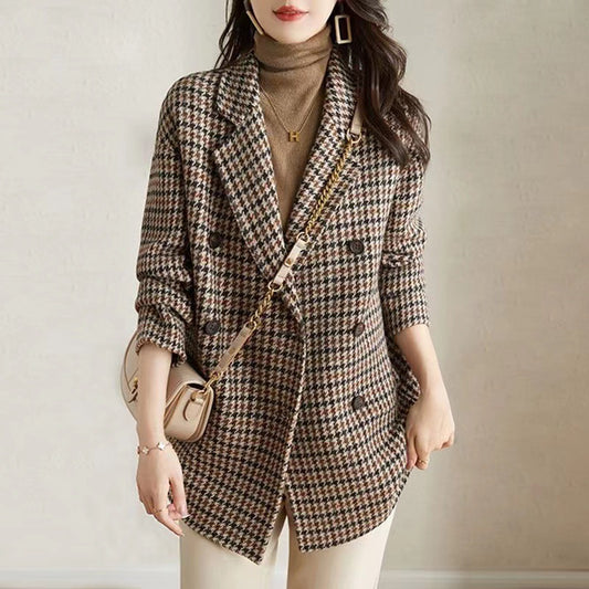 Suit Collar Woolen Coat Women's Loose Woolen Coat - myETYN