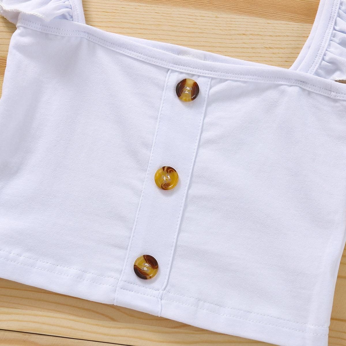 Single Breasted Blouse Top Polka Dot Skirt Two Piece Set