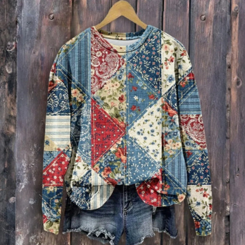 Trendy Blue Long Sleeve Top ETYN