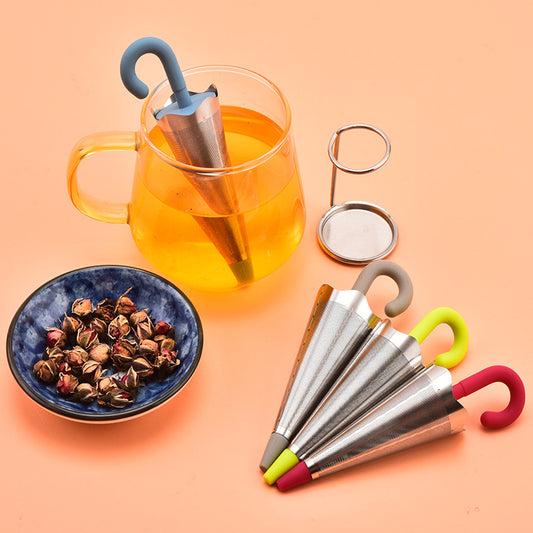 Creative Umbrella Tea Strainer Silicone Stainless Steel Kitchen Gadgets - myETYN