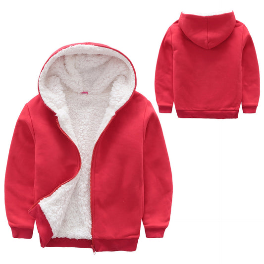 Children's Fleece Thick Coat Hooded Top Winter Clothes myETYN