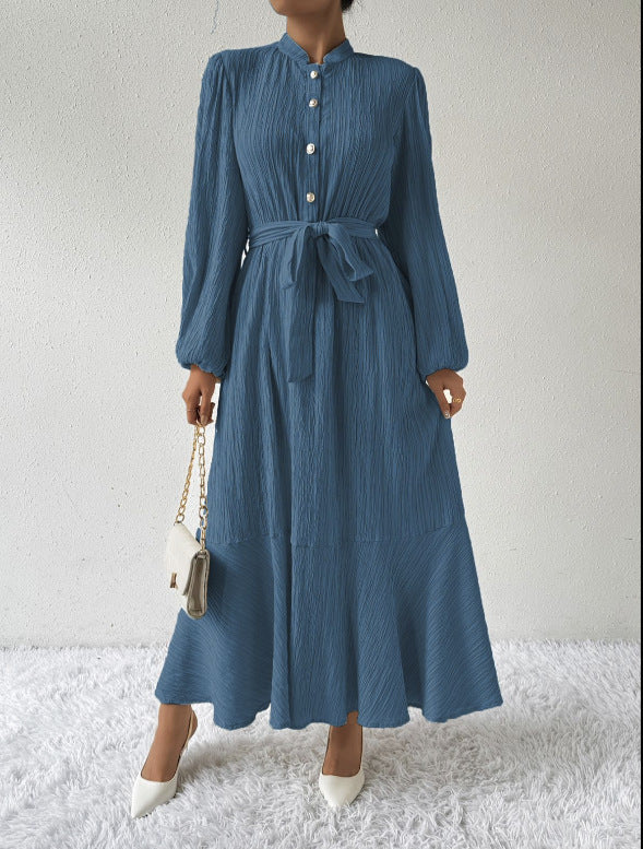 Women's Fashion Graceful Personality Self-tie Dress