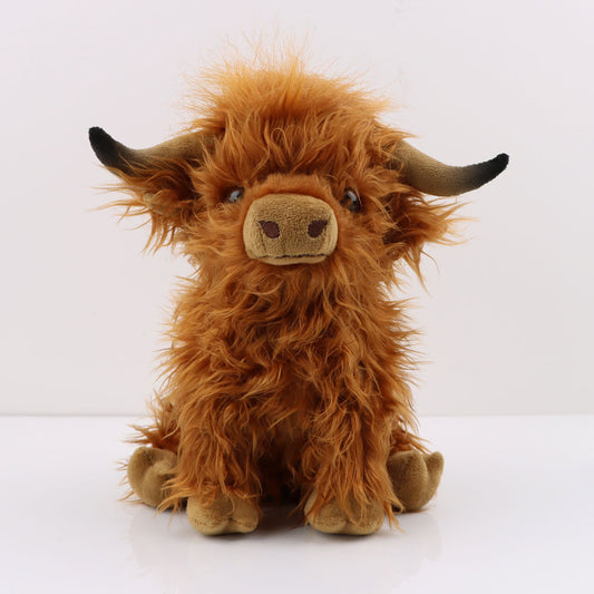 Scottish Highland Cow Plush Toy Long Hair Cute myETYN