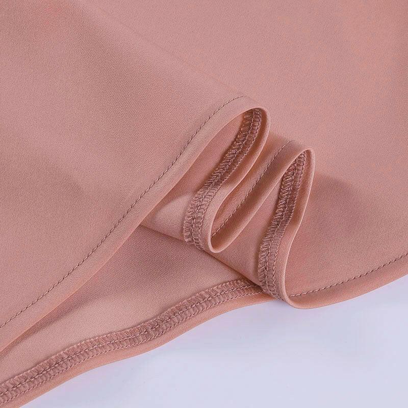 Summer V-Neck Satin Backless Mini Party Dress - myETYN