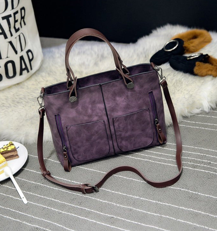 Retro Large-capacity Handbags Simple Crossbody Shoulder Bags For Women myetyn