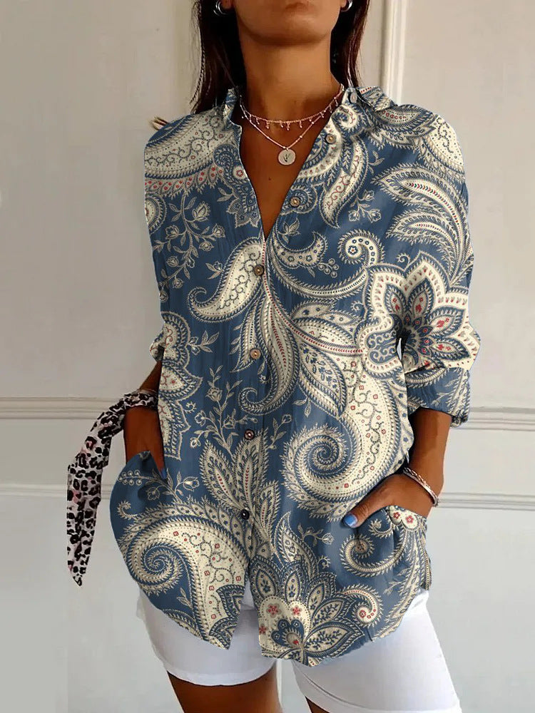 Women's Fashion Summer Pattern Printed 3D Shirt ETYN
