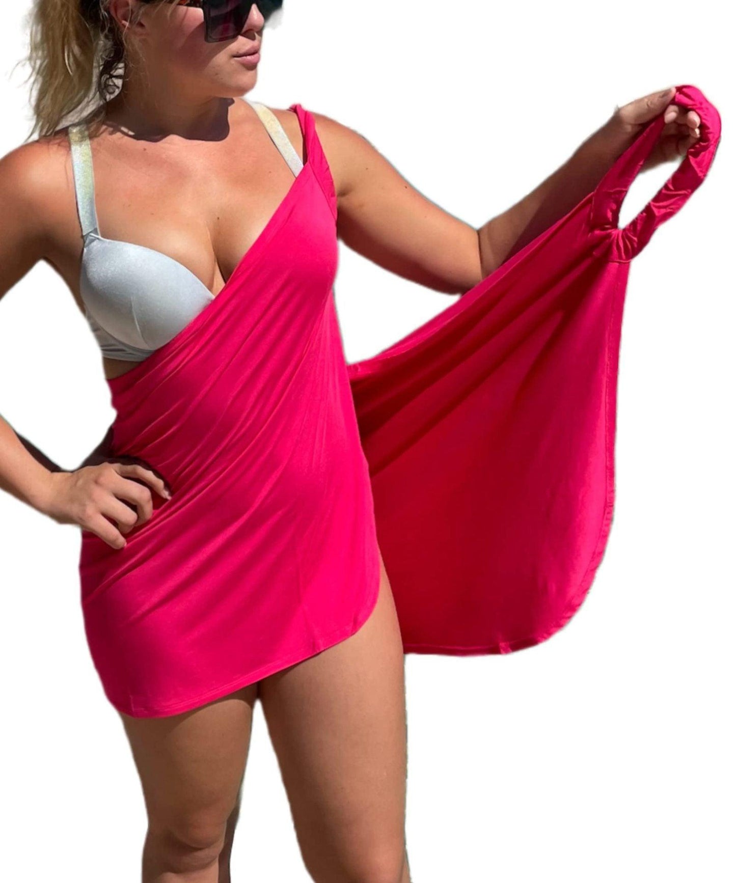 Women's Plus Size Backless One-Piece Swimsuit - Solid Color