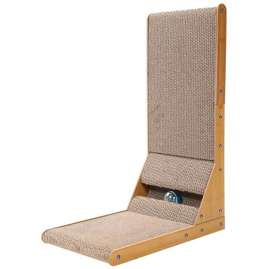 Pet Cat L-type Vertical Cat Scratch Board Scratch-resistant Wear-resistant Corrugated Paper Cat Scratch Board With Ball Toy Supplies
