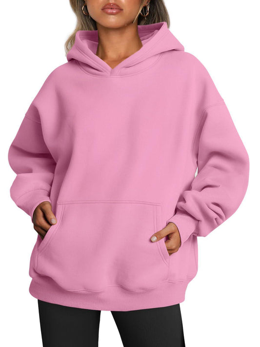 Oversized Fleece Hoodie with Pocket Kanuner