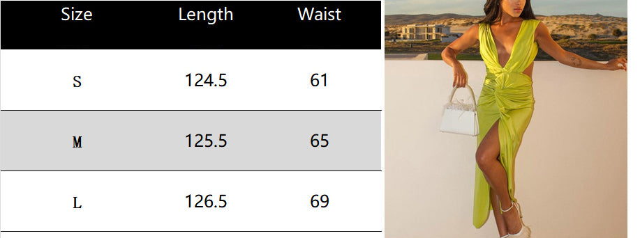 Elegant V-Neck Halter Backless Pleated High Waist Dress