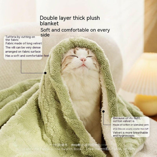 Pet Blanket Ins Style Solid Color Cat Supplies Pet Products - myETYN
