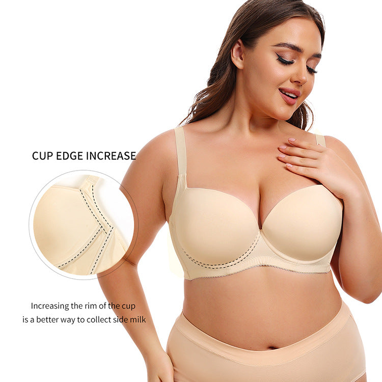 Seamless Light-reflecting Push-up Wired Adjustable Bra