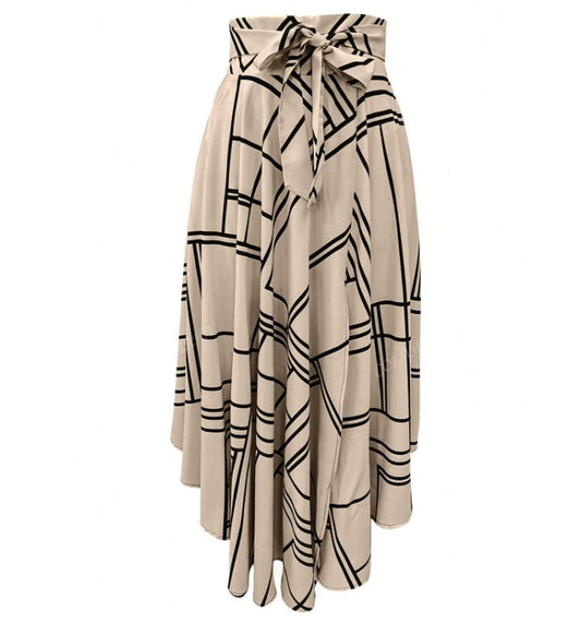 Women's Solid Color Simple Daily Slit Skirt ETYN