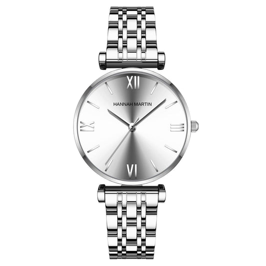 Women's Solid Stainless Steel Band Watch Kanuner