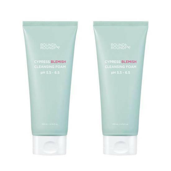 ROUND AROUND Cypress Blemish Cleansing Foam 200ml+200ml (Double SET)