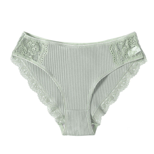 Striped Cotton Lace Panties Briefs Women Underwear Women Underwear - myETYN