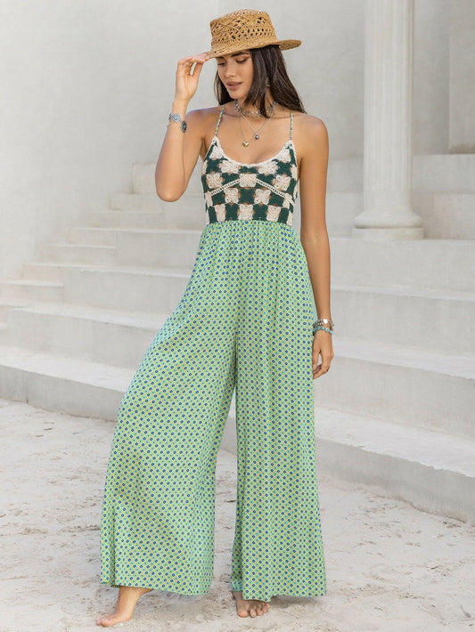 Polka Dot Brace Waist Tight Slimming Women Wear Jumpsuit