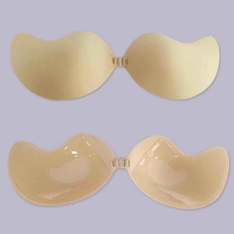 Biological Glue Second Mango Shape Bra Breast Pad Invisible Silicone Push up Bras Bridal Wedding Dress Chest Paste Underwear MN