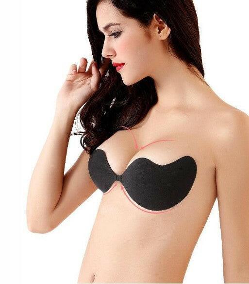 Biological Glue Second Mango Shape Bra Breast Pad Invisible Silicone Push up Bras Bridal Wedding Dress Chest Paste Underwear MN