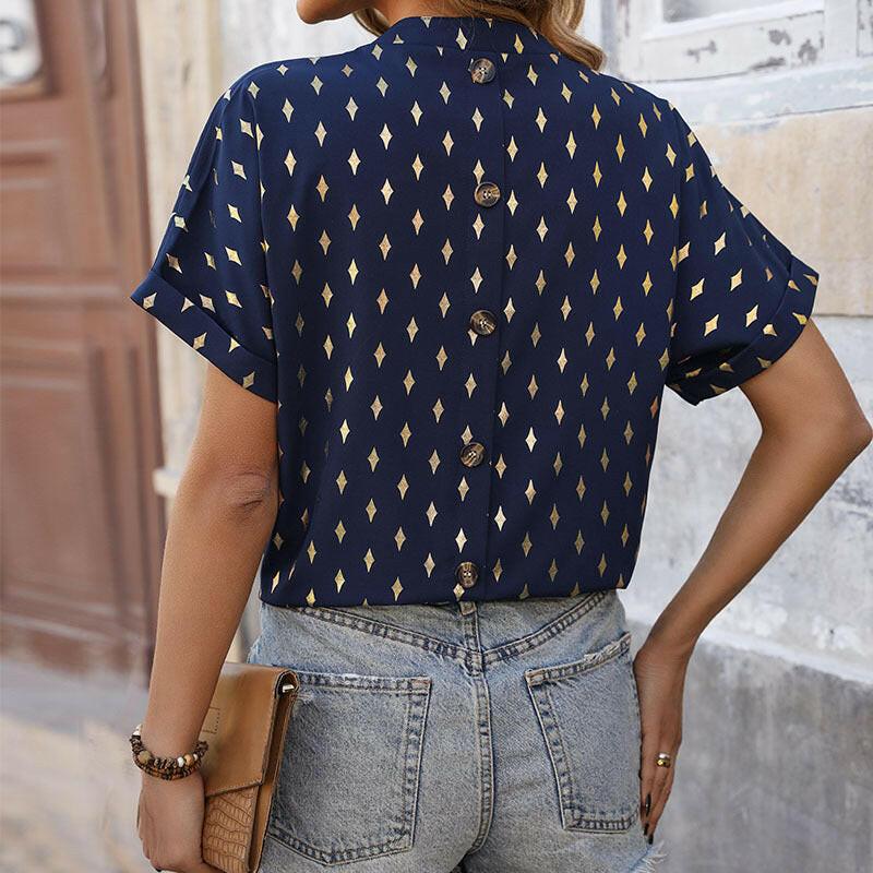 Summer Women Diamond Bronzing Shirt Women - myETYN
