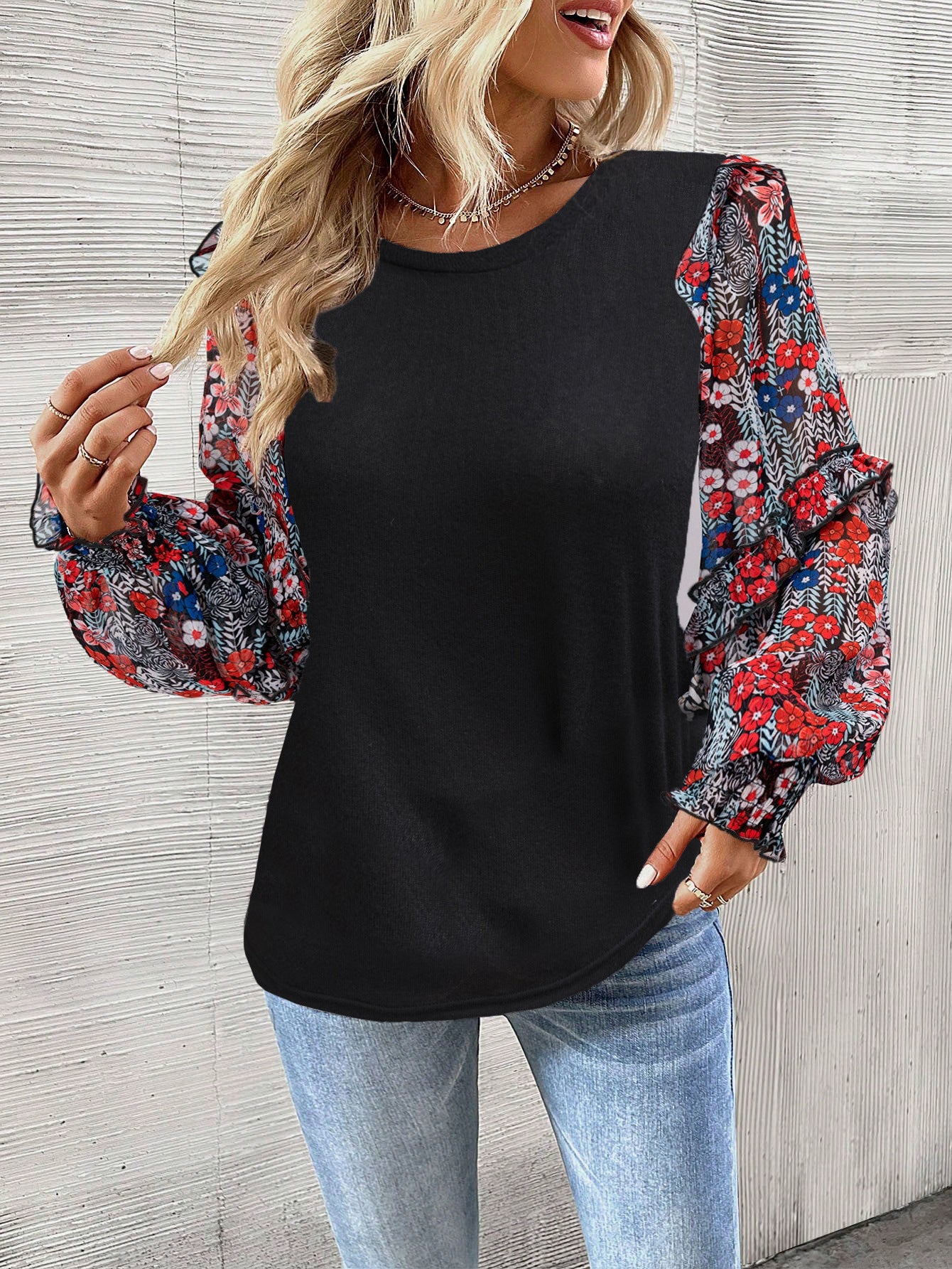 Women's Elegant Long-sleeved Top For Spring And Summer