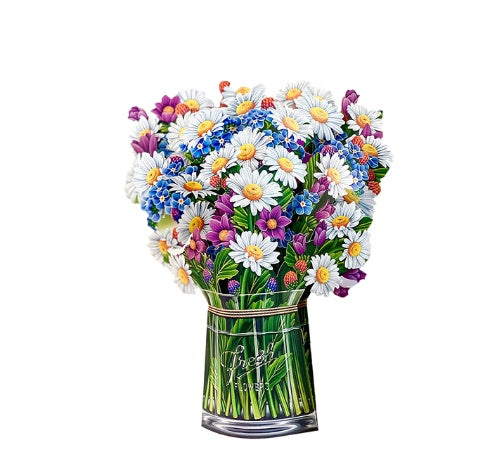 Flowers Holiday Gift Large Bouquet Greeting Card Decoration Greeting