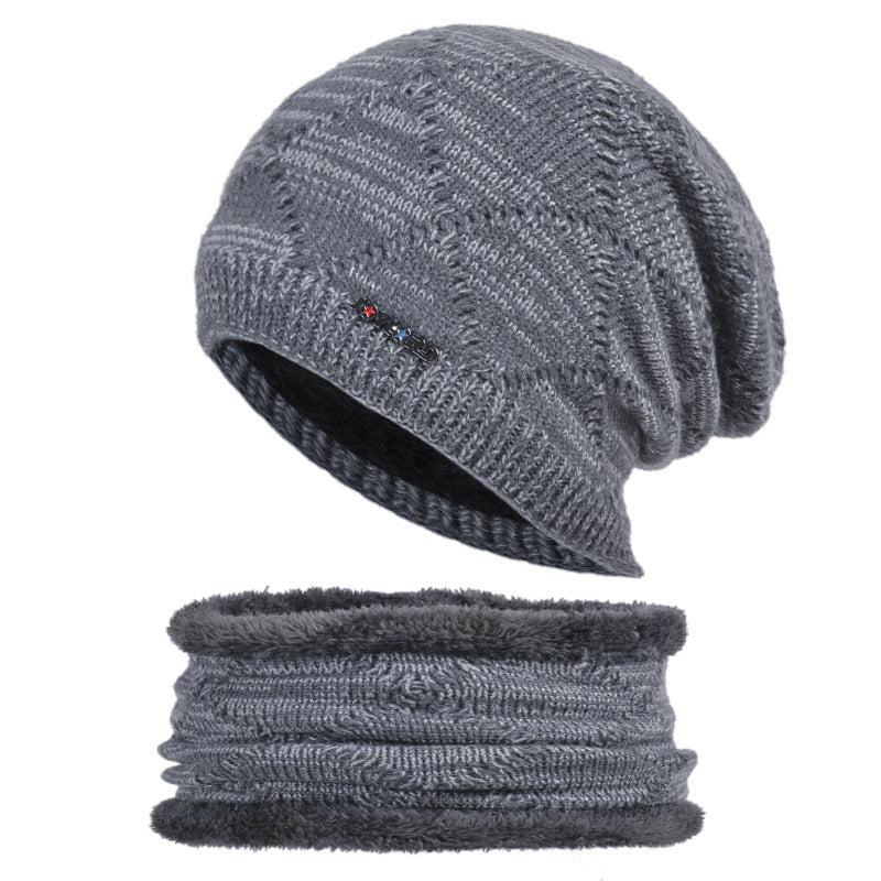 Biking Men's Two-piece Woolen Hat With Head And Ear Protection - myETYN