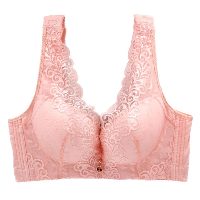 Oversized Bra – Centerless Underwire-Free Design with Wide Strap Adjuster and Thin Large-Cup Construction