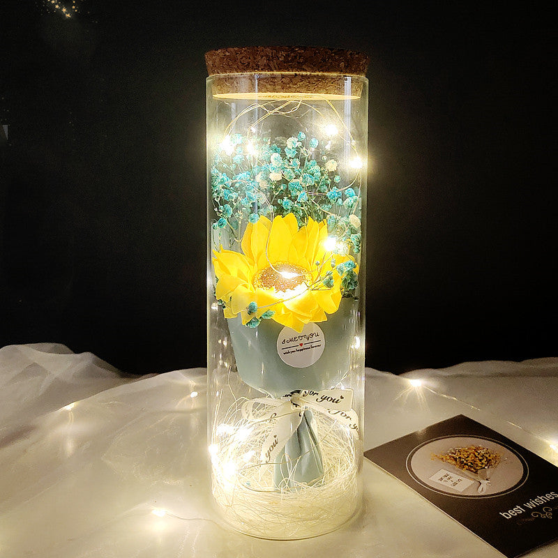 Sunflower Gypsophila Bouquet Valentines Day Gift - myETYN