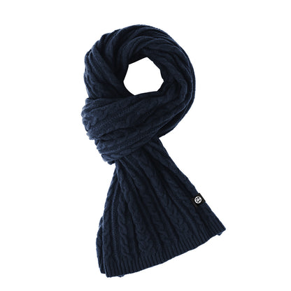 Winter Warmth: Versatile Solid Color Knitted Woolen Long Scarf for Women – Korean Style Shawl with a Sweet Fashion Touch - myETYN