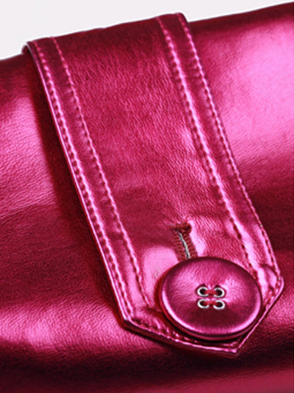 Women’s High-Fashion Slim Fit Leather Coat