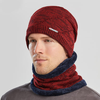 Biking Men's Two-piece Woolen Hat With Head And Ear Protection - myETYN