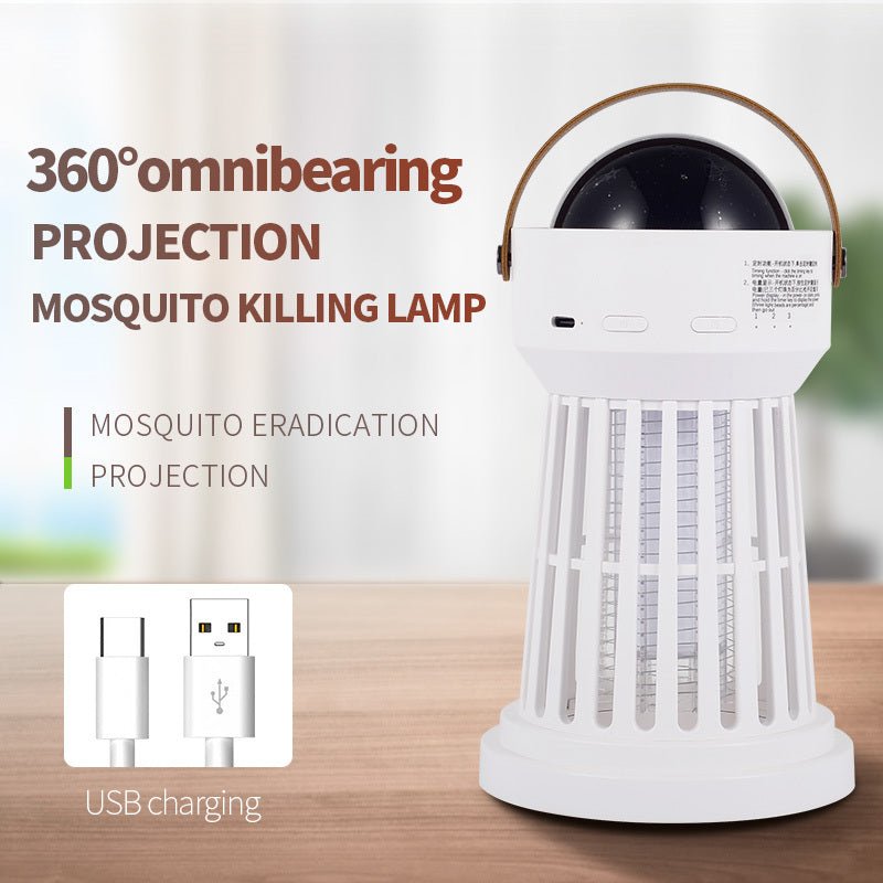 2 In 1 Electric Mosquito Killer Lamp Star Ceiling Projection Kill Mosquitoes For Outdoor And Indoor - myetyn