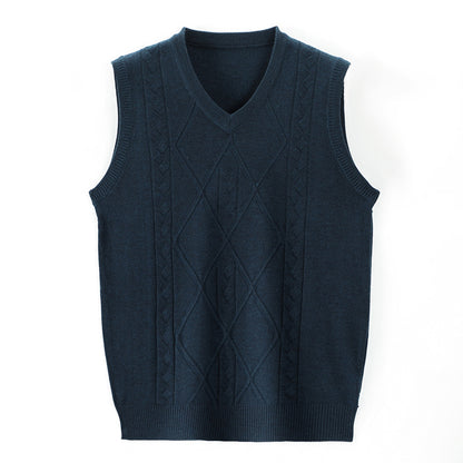 Warm Cashmere Waistcoat For Middle-aged And Elderly Dad - myETYN