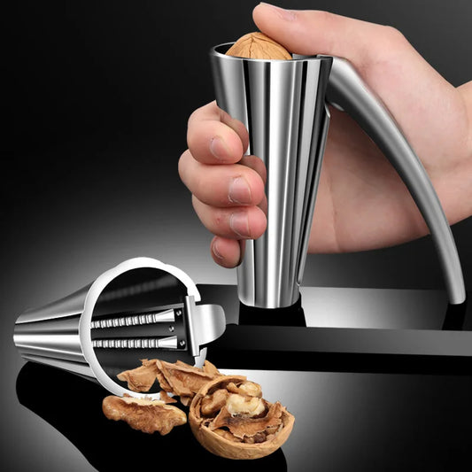 Zinc Alloy Pecan Nut Cracker Walnut Nutcracker Pine Cascanueces Sheller Funnel Frosted Grips Pliers Clamp Kitchen Gadgets - myETYN