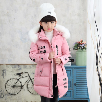 Hooded Long Sleeve Girls Padded Cotton Clothes