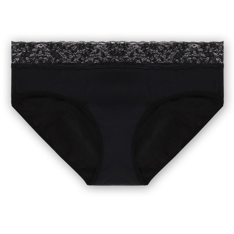 Mid-rise Waist Hollow Lace Four-layer Sanitary Panty - myETYN